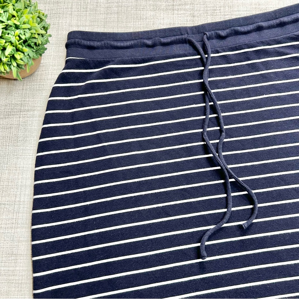 Talbots Pima cotton blend nautical striped skirt, fully elasticized waist